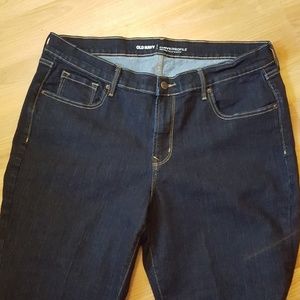 Old Navy Dark Wash Curvy Mid Rise Jeans